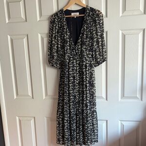 Ba&sh Elegant Black and White Patterned Dress